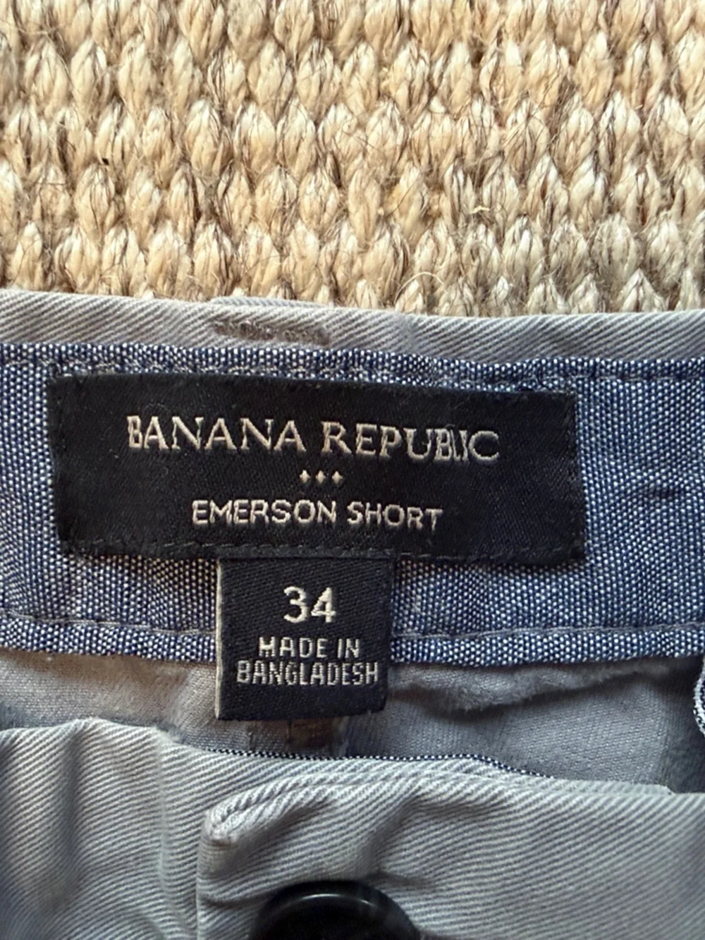 Banana Republic Men's Flat-Front Chino Shorts - Gray